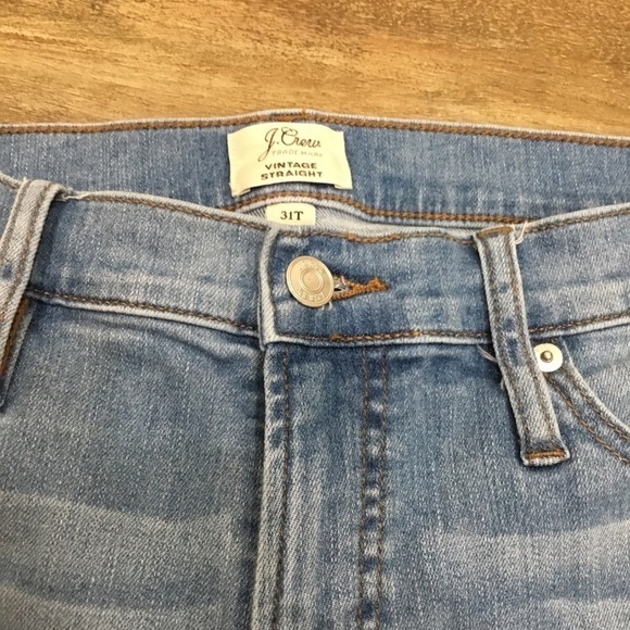 J. Crew Vintage Straight Leg With Slit Hem Size 31T - Picture 4 of 6